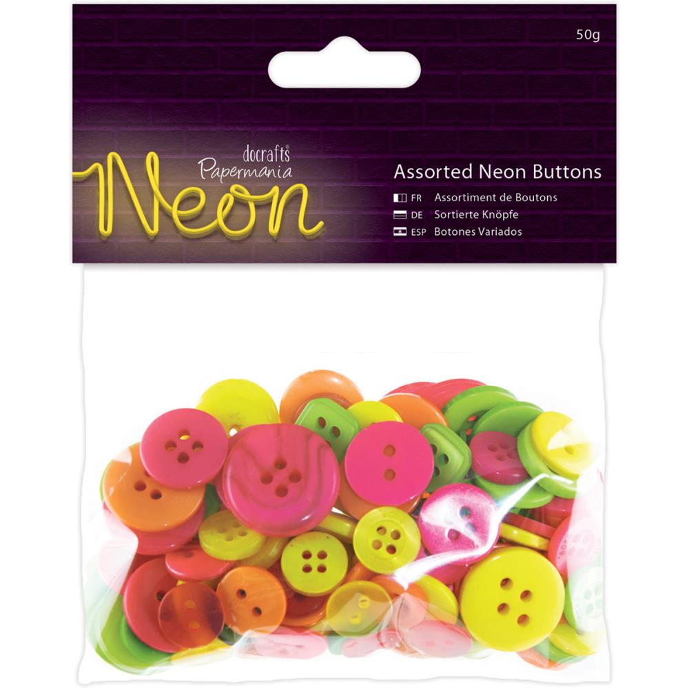 Набор пуговиц Papermania, неоновое ассорти
