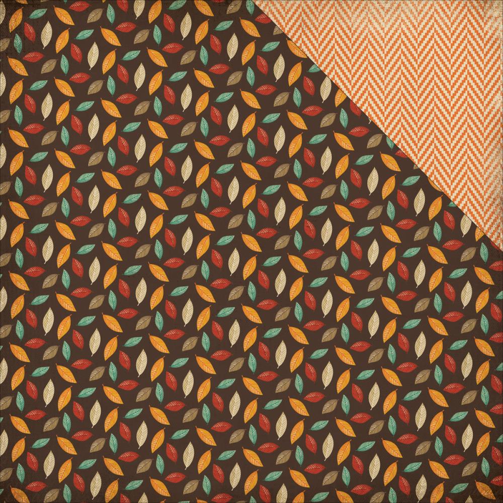 Двусторонняя бумага Carta Bella "Fall Blessings" Falling Leaves (CBL112)