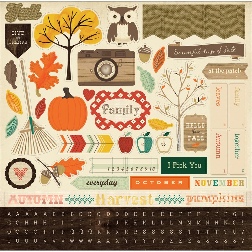 Картонные наклейки Carta Bella "Fall Blessings", 30 х 30 см