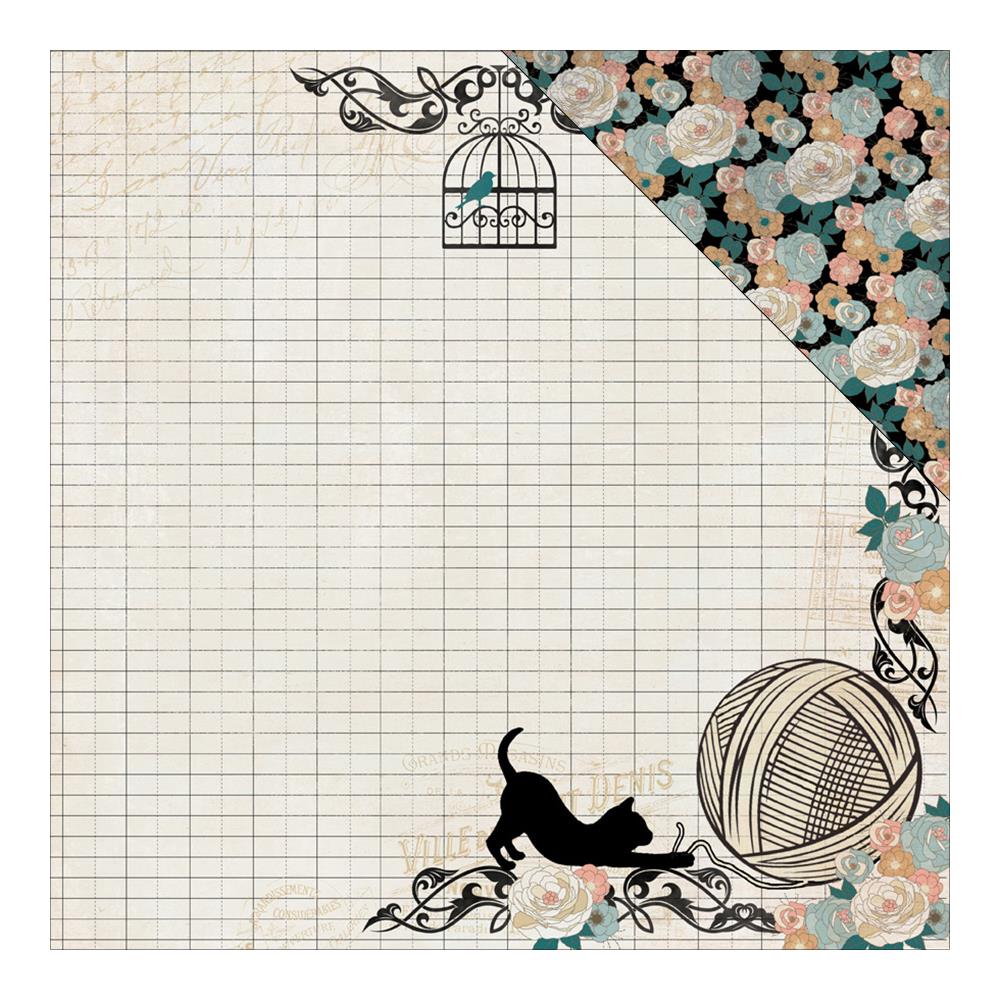 Двусторонняя бумага Authentique "Devoted",Frisky Cat (AU119)