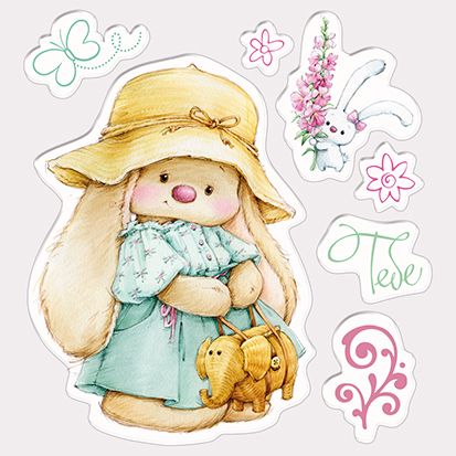 Набор штампов Scrapberrys "Соломенная шляпка"