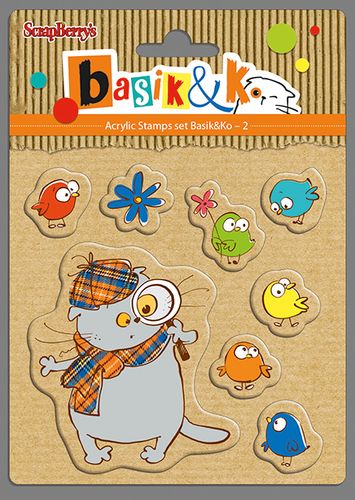 Набор штампов Scrapberrys "Басик и птички"