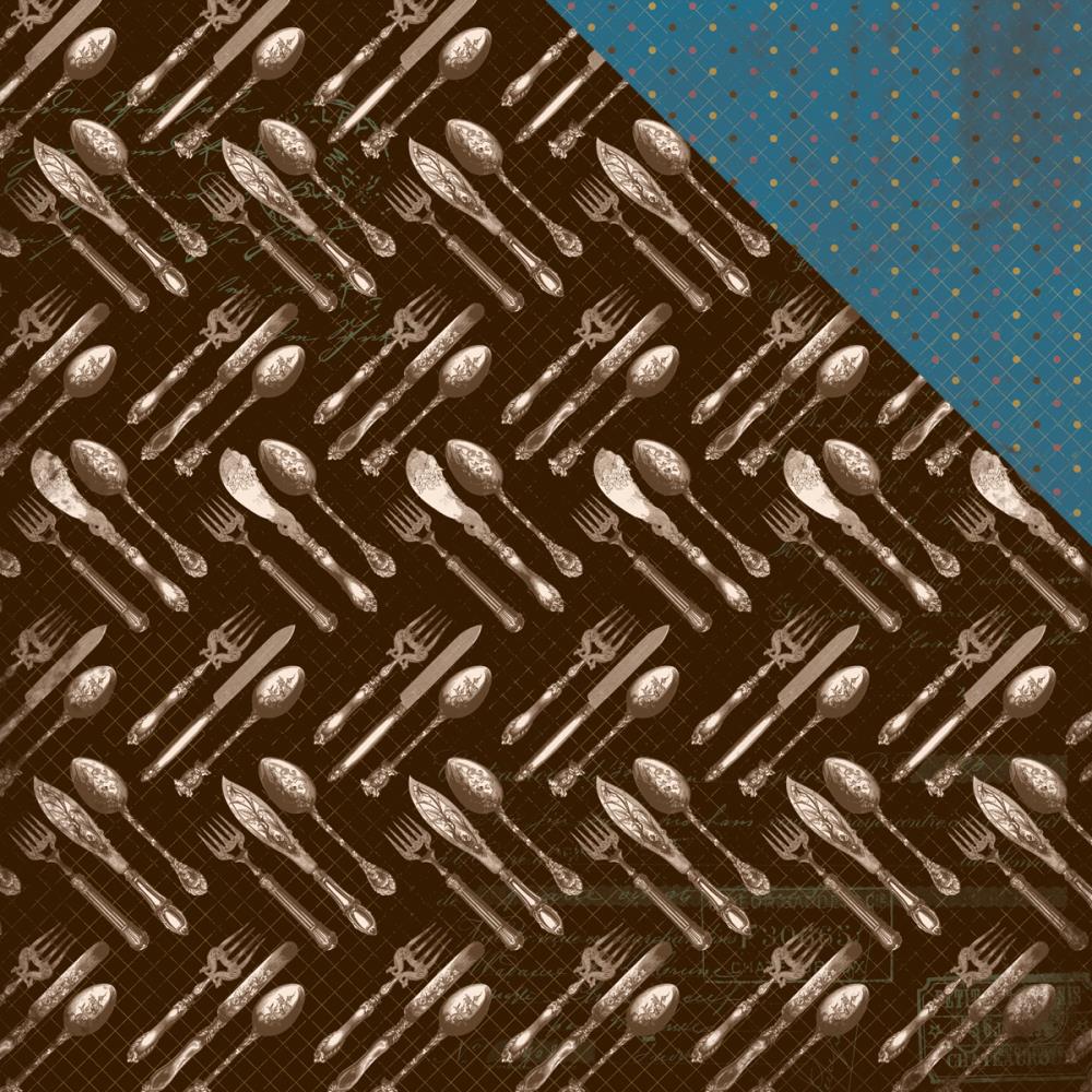 Двусторонняя бумага для скрапбукинга Bo Bunny "Provence" Pantry(Bob362)