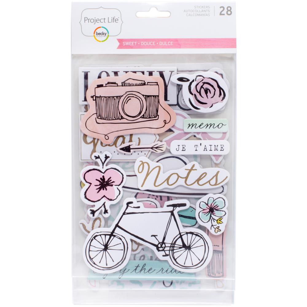 Наклейки из чипборда American Crafts "Sweet"