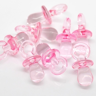Подвеска пластиковая "Соска 31 х 15 мм",цвет розовый (341)