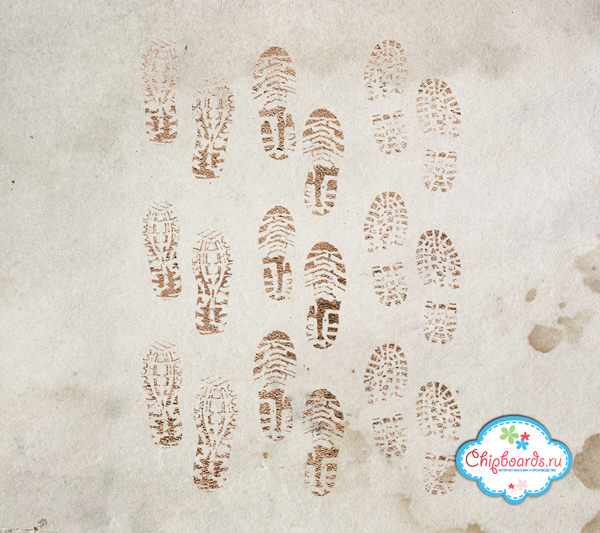 Трафарет Chipboards"Следы обуви"