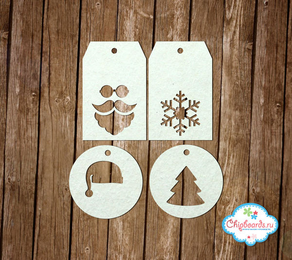 Чипборд Chipboards "Новогодние ярлычки"