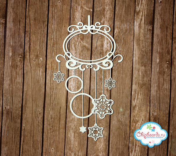 Чипборд Chipboards "Рамка "Снежный вальс""