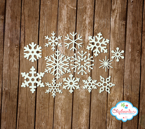 Чипборд Chipboards "Снежинки. Простые."