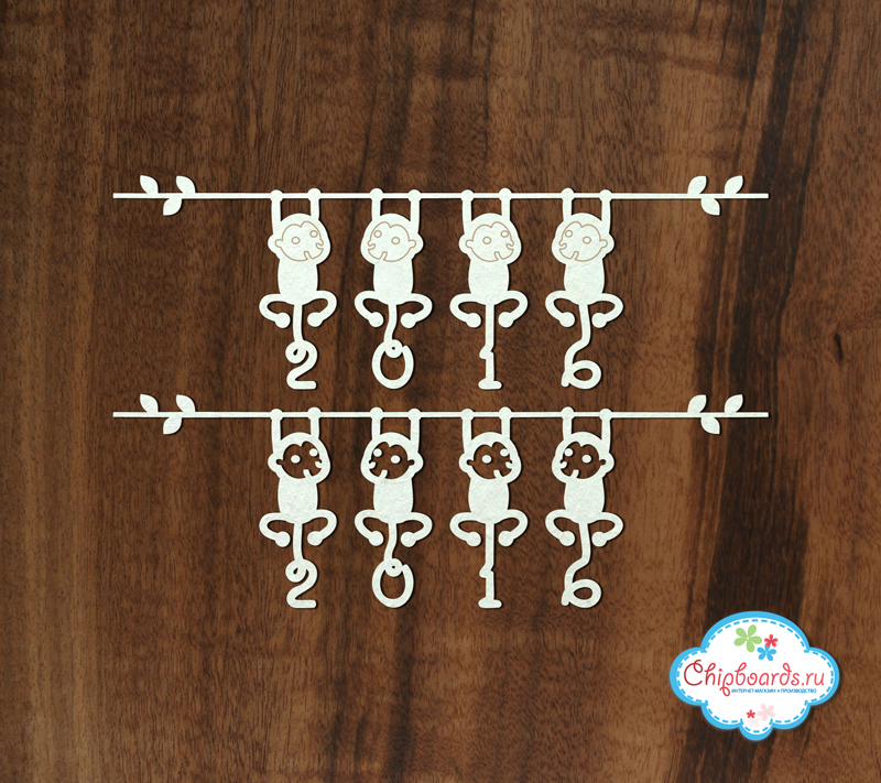 Чипборд Chipboards "Год обезьяны"