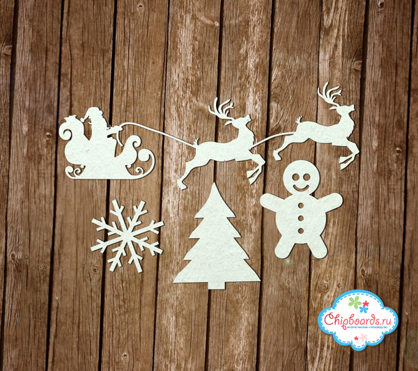 Чипборд Chipboards "Коллекция "Premium". Новогодние мотивы"