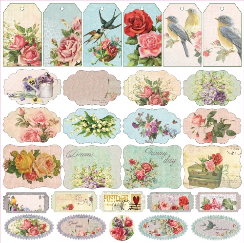 Бумага Scrapberrys "Французское Путешествие", карточки (SB293)