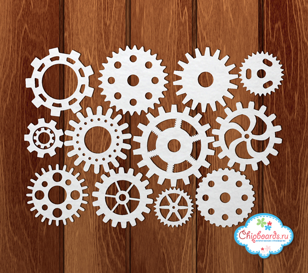 Чипборд Chipboards "Коллекция "Premium". Шестеренки №2"
