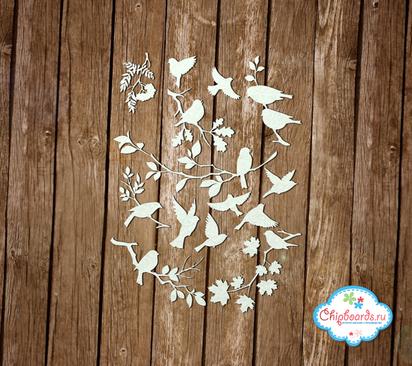 Чипборд Chipboards "Коллекция "Premium". В осеннем лесу "