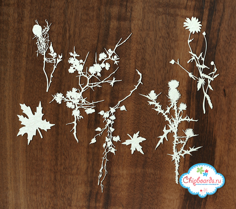 Чипборд Chipboards "Коллекция "Premium". Сорняки"