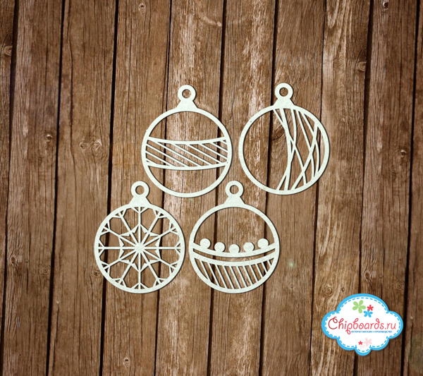 Чипборд Chipboards "Игрушки елочные"