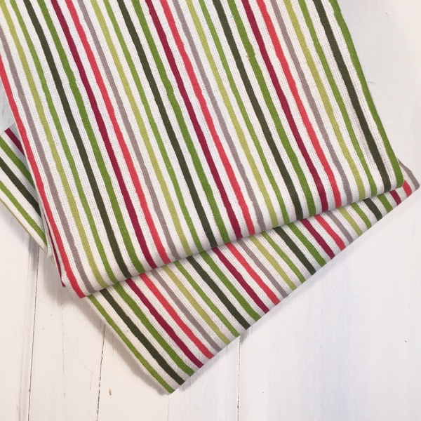 Отрез ткани 100 % хлопок, 50 х 50 см, полоска рождественская