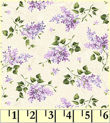 Ткань лоскутная 50 х 55 см "Fresh Lilacs" сирень