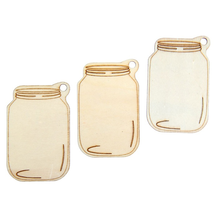 Набор деревянных тегов Артузор "Баночки с вареньем"