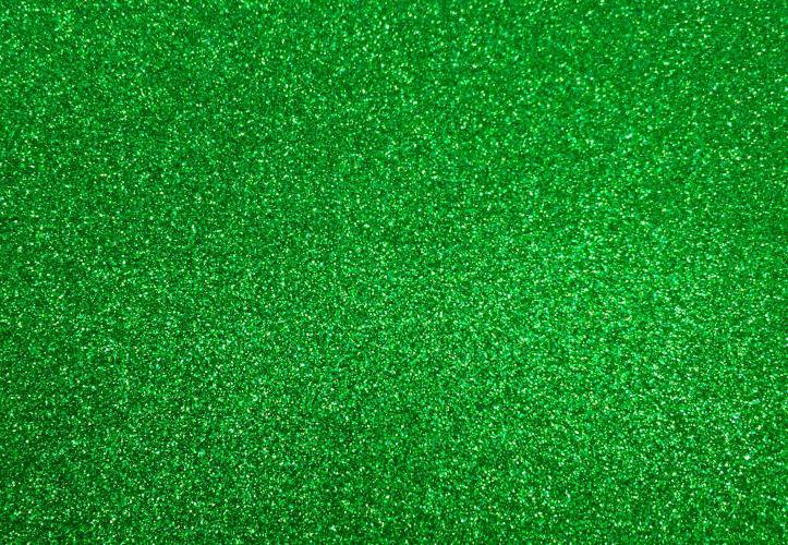 Фоамиран 20 х 30 см, цвет зелёный с блёстками