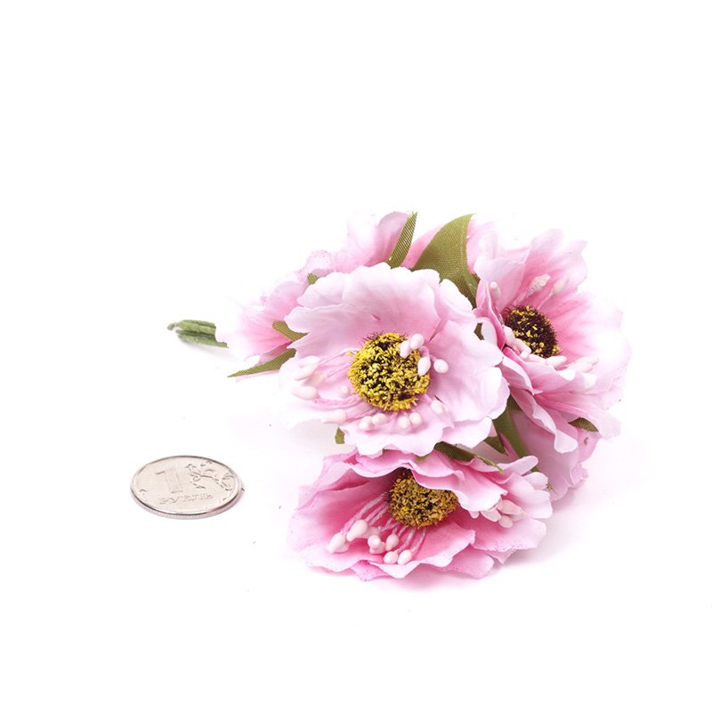 Букет тканевых бегоний, цвет розовый