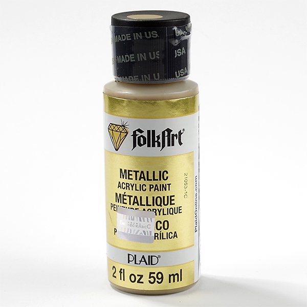 Краска акриловая Plaid FolkArt, цвет золотой металлик