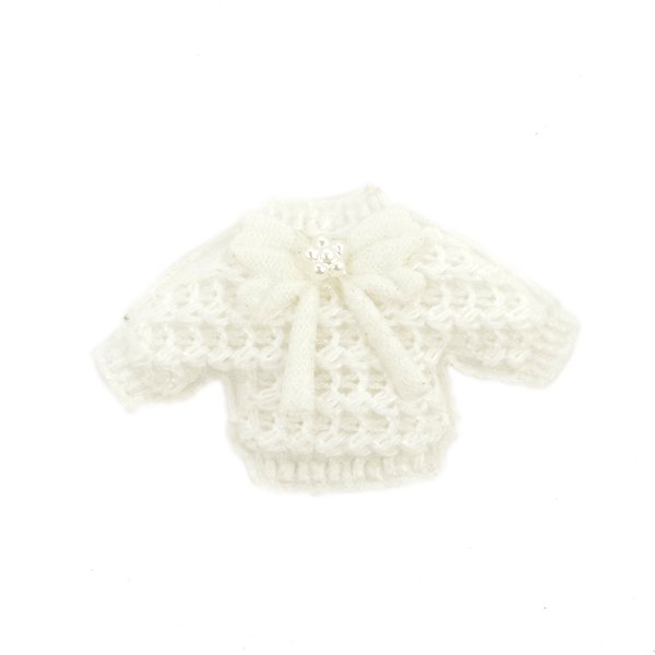 Кофточка вязаная декоративная, цвет белый, 2 шт
