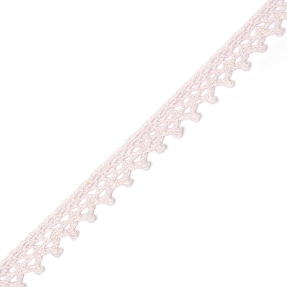 Кружево хлопковое 1 см, цвет роза