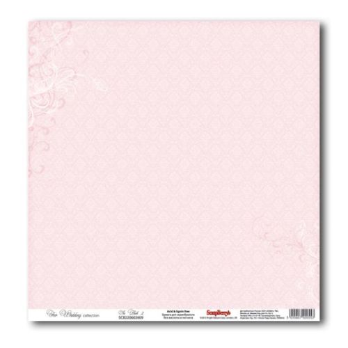 Бумага Scrapberrys "Свадебная Розовый 2" (SB188-4)