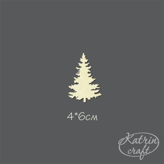 Чипборд "Елка одинокая"