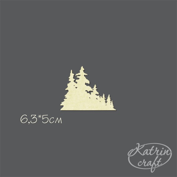 Чипборд "Еловый лес №1"