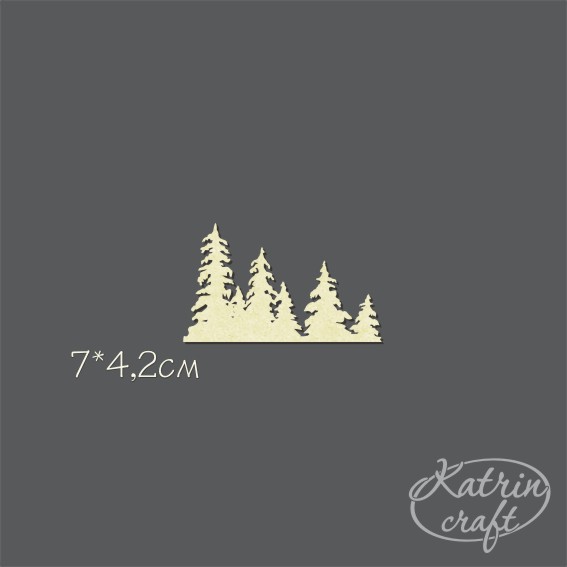 Чипборд "Еловый лес №2"