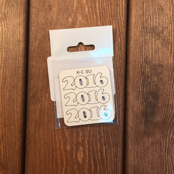 Чипборд "Надпись 2016 №16 3шт"