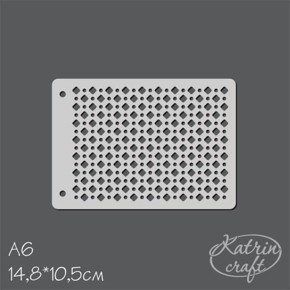 Трафарет Katrin craft А6 "Квадраты и круги"