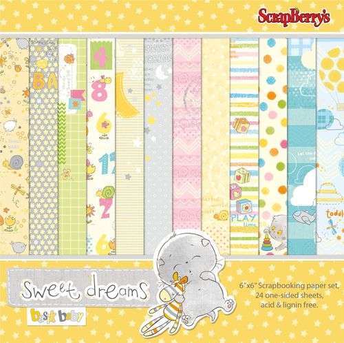 Набор бумаги 15 х 15 см Scrapberrys "Веселое Детство"
