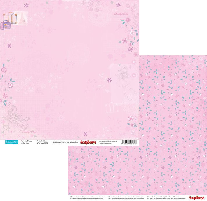 Бумага Scrapberrys "Подружки" Мир в розовом (SB567)