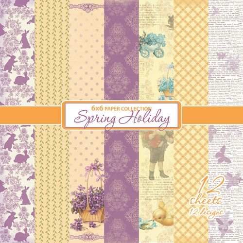 Набор бумаги 15 х15 см Scrapberrys "Весенний Праздник"