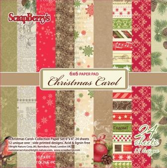 Набор бумаги 15х15 см Scrapberrys "Ночь перед Рождеством"