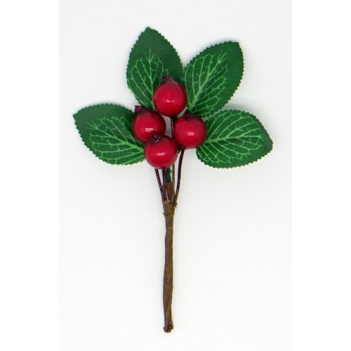 Декоративный букетик Рукоделие "Боярышник с листиками".