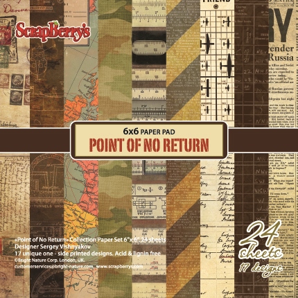 Набор бумаги 15 х15 см Scrapberrys "Точка Невозврата "