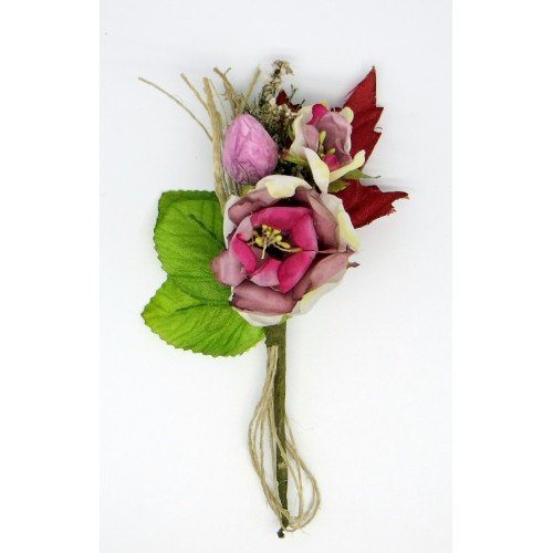 Декоративный букетик Рукоделие "Камелия крупная", цвет пурпурный