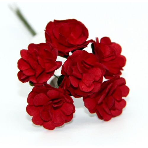 Букетик бумажных цветочков Рукоделие , цвет красный