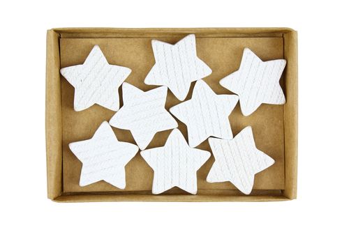 Полимерное (гипсовое) украшение Scrapberrys "Белая звёздочка" (355)