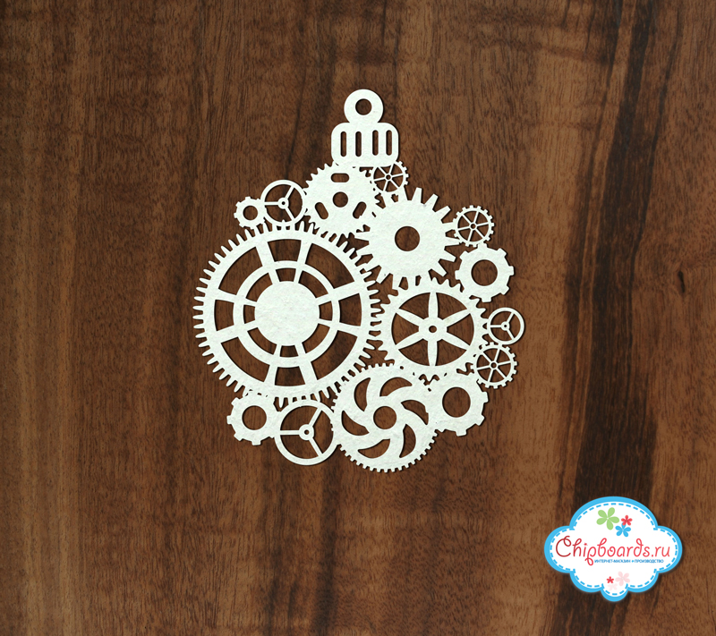Чипборд Chipboards "Елочная игрушка в стиле стимпанк "