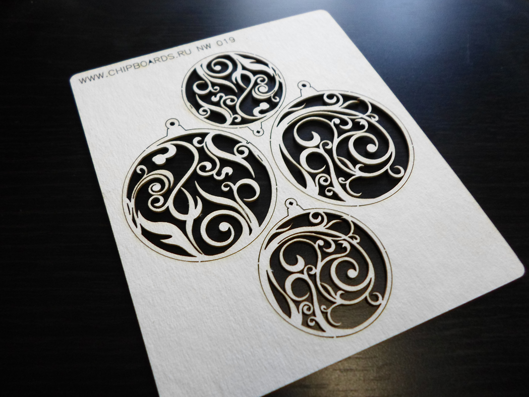 Чипборд Chipboards "Елочные игрушки "