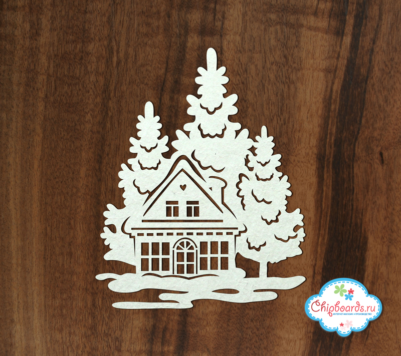 Чипборд Chipboards "Домик в лесу"