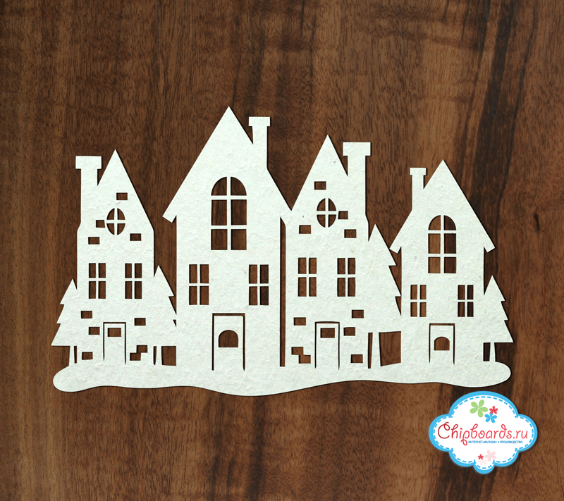 Чипборд Chipboards "Новогодний городок"