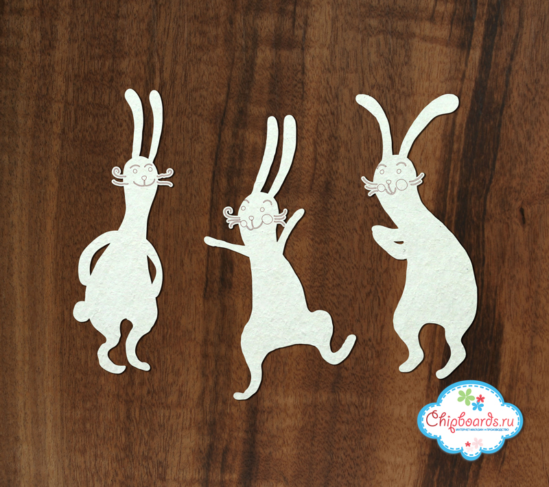 Чипборд Chipboards "Очаровательные зайцы"