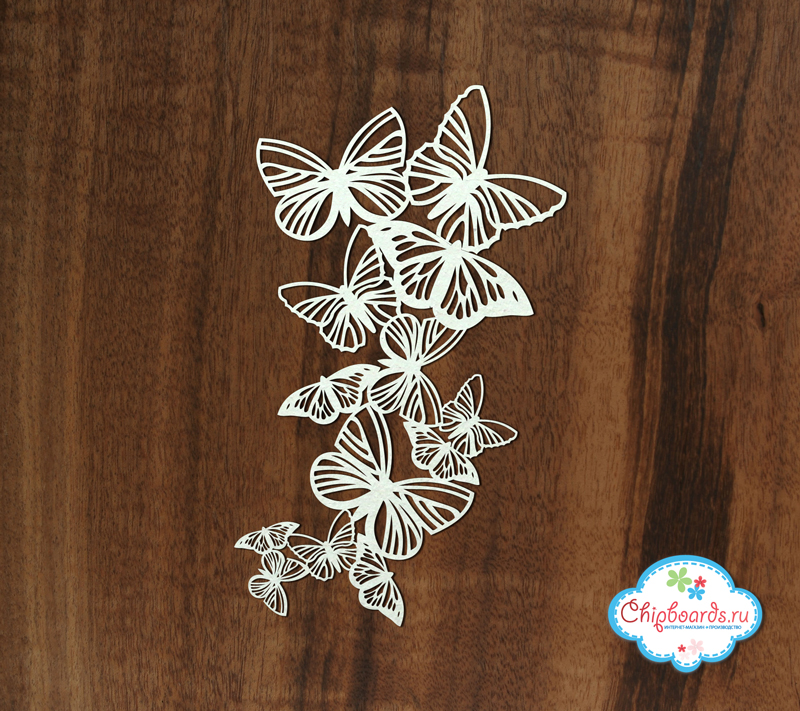 Чипборд Chipboards "Панно "Бабочки""