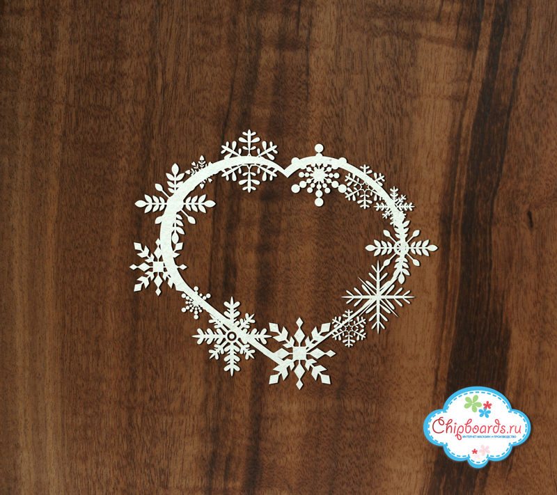 Чипборд Chipboards "Рамка "Зимнее сердце""